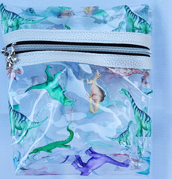 Clear Vinyl Pouch - Dinos - Pearl