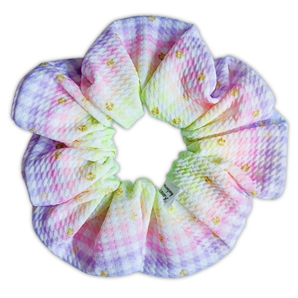 Scrunchie - Pastel Rainbow Gingam