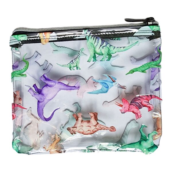 Clear Vinyl Pencil Case - Dinosaurs