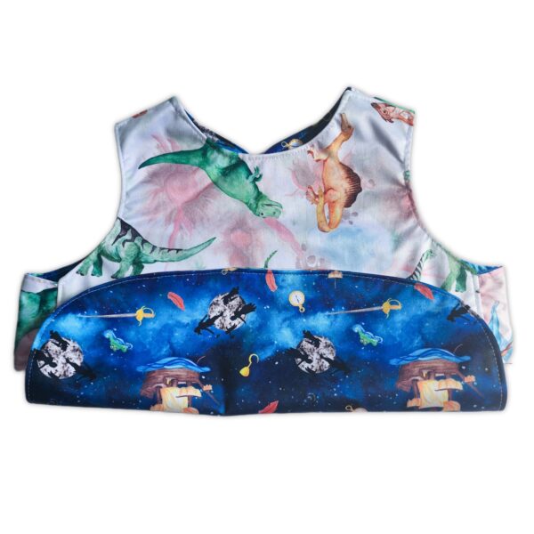 Smock Bib - Reversible - Dinosaurs & Neverland (All painted by Shanna Trees Creations)