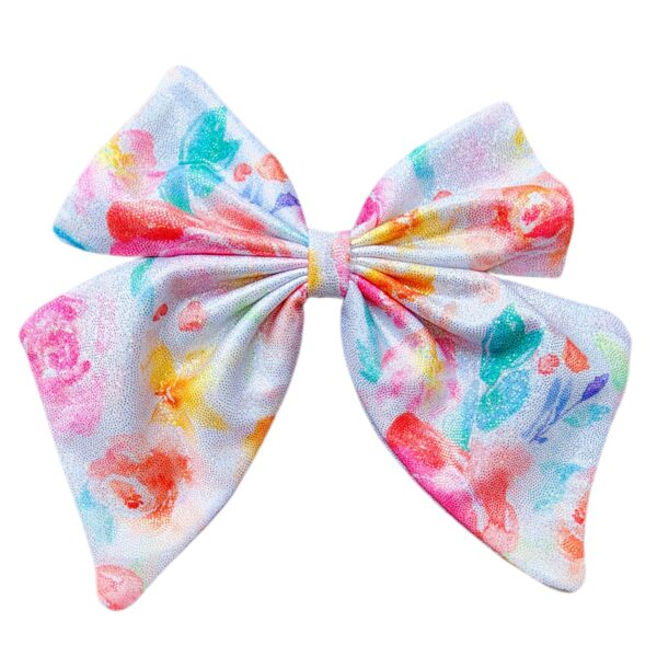 Hair Bow - Large - Soft Floral